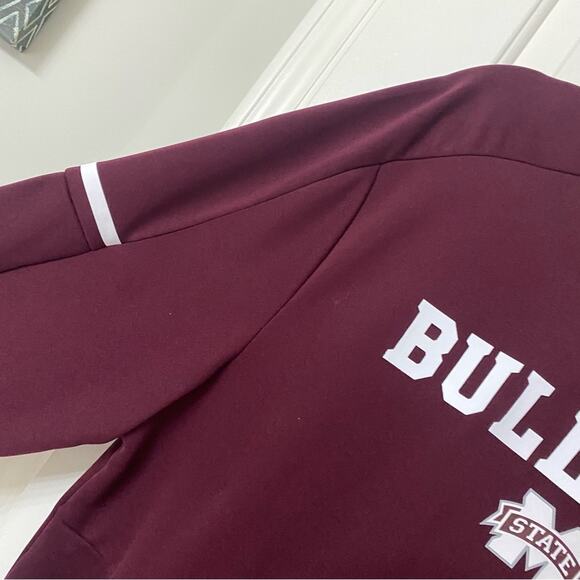 ADIDAS • MS Mississippi State Bulldogs Long Sleeve Pullover Sweatshirt - Picture 4 of 8